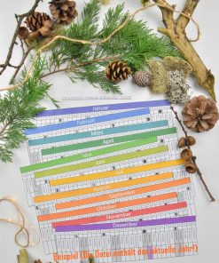linearer Montessori-Mond-Kalender 2026